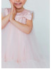 Pink Tulle Empire Waist Flower Girl Dress Pink Tulle Empire Waist Flower Girl Dress